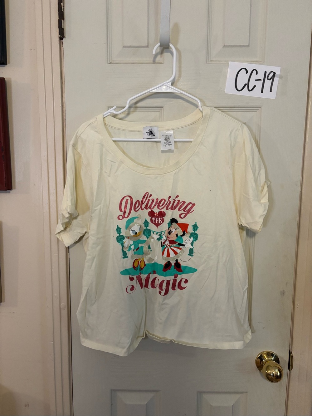 Disney Cream Short Sleeve 'Delivering the Magic' Graphic Tee